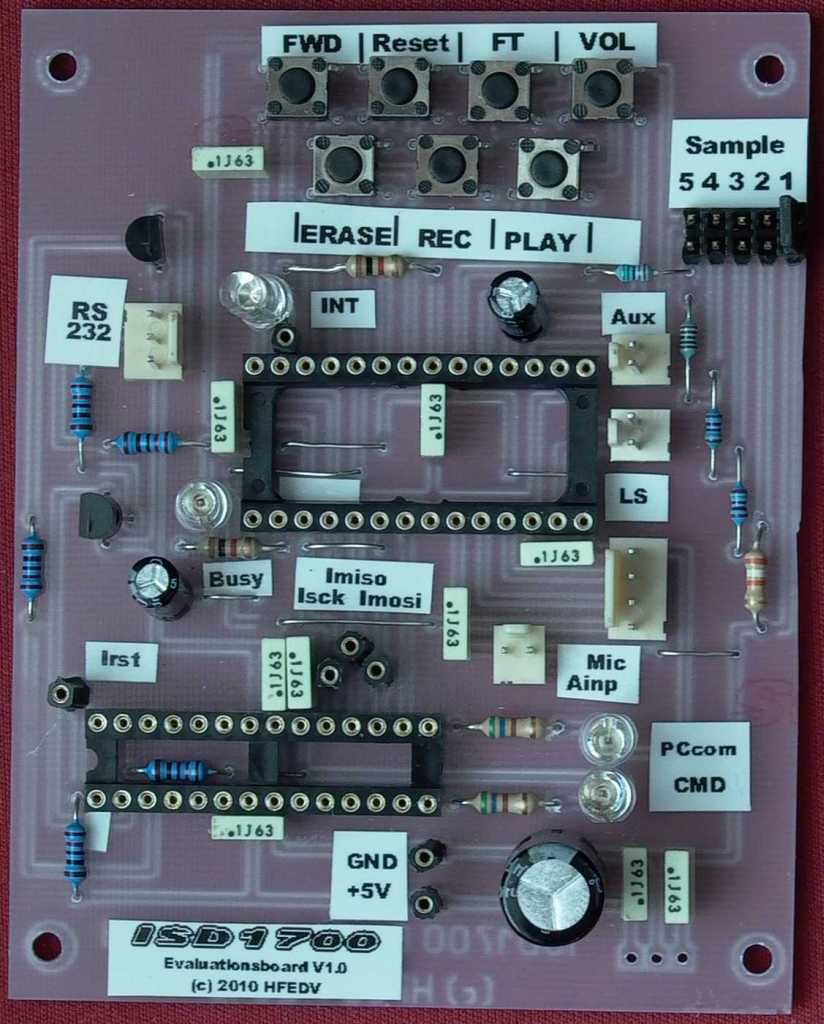 ISD1700-Board Platine bestückt